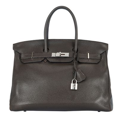 Hermes Birkin 35, &pound;8,000, Handbags, Grey, Leather, Front view
